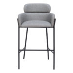 30-Inch Slate Gray and Black Modern Bar Stool 11 30-Inch Slate Gray and Black Modern Bar Stool