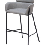30-Inch Slate Gray and Black Modern Bar Stool 12 30-Inch Slate Gray and Black Modern Bar Stool