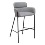 30-Inch Slate Gray and Black Modern Bar Stool 14 30-Inch Slate Gray and Black Modern Bar Stool