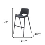 30 Inch Black Faux Leather Steel Bar Stools with Armrests (Set of 2) 18 30 Inch Black Faux Leather Steel Bar Stools with Armrests (Set of 2)