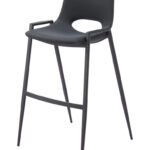 30 Inch Black Faux Leather Steel Bar Stools with Armrests (Set of 2) 12 30 Inch Black Faux Leather Steel Bar Stools with Armrests (Set of 2)