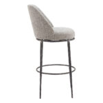 32-Inch Gray and Black Modern Swivel Bar Stool