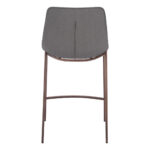 26 Inch Slate Gray and Brown Modern Bar Stools (Set of 2)
