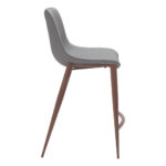 26 Inch Slate Gray and Brown Modern Bar Stools (Set of 2)