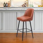 30-Inch Modern Brown and Black Swivel Bar Stool 10 30-Inch Modern Brown and Black Swivel Bar Stool