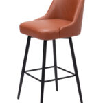30-Inch Modern Brown and Black Swivel Bar Stool 12 30-Inch Modern Brown and Black Swivel Bar Stool