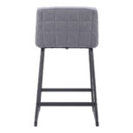 26 Inch Gray and Black Modern Bar Stools (Set of 2)