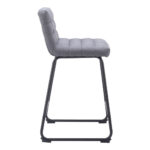 26 Inch Gray and Black Modern Bar Stools (Set of 2)