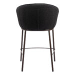 26-Inch Black and Bronze Shearling Steel Counter Height Bar Stool 13 26-Inch Black and Bronze Shearling Steel Counter Height Bar Stool