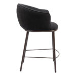 26-Inch Black and Bronze Shearling Steel Counter Height Bar Stool 15 26-Inch Black and Bronze Shearling Steel Counter Height Bar Stool