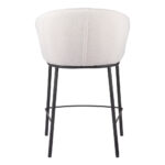 26 Inch Ivory Shearling and Steel Counter Height Bar Stool 13 26 Inch Ivory Shearling and Steel Counter Height Bar Stool