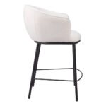 26 Inch Ivory Shearling and Steel Counter Height Bar Stool 15 26 Inch Ivory Shearling and Steel Counter Height Bar Stool