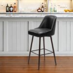 30 Inch Black and Bronze Swivel Bar Stool with Footrest 10 30 Inch Black and Bronze Swivel Bar Stool with Footrest