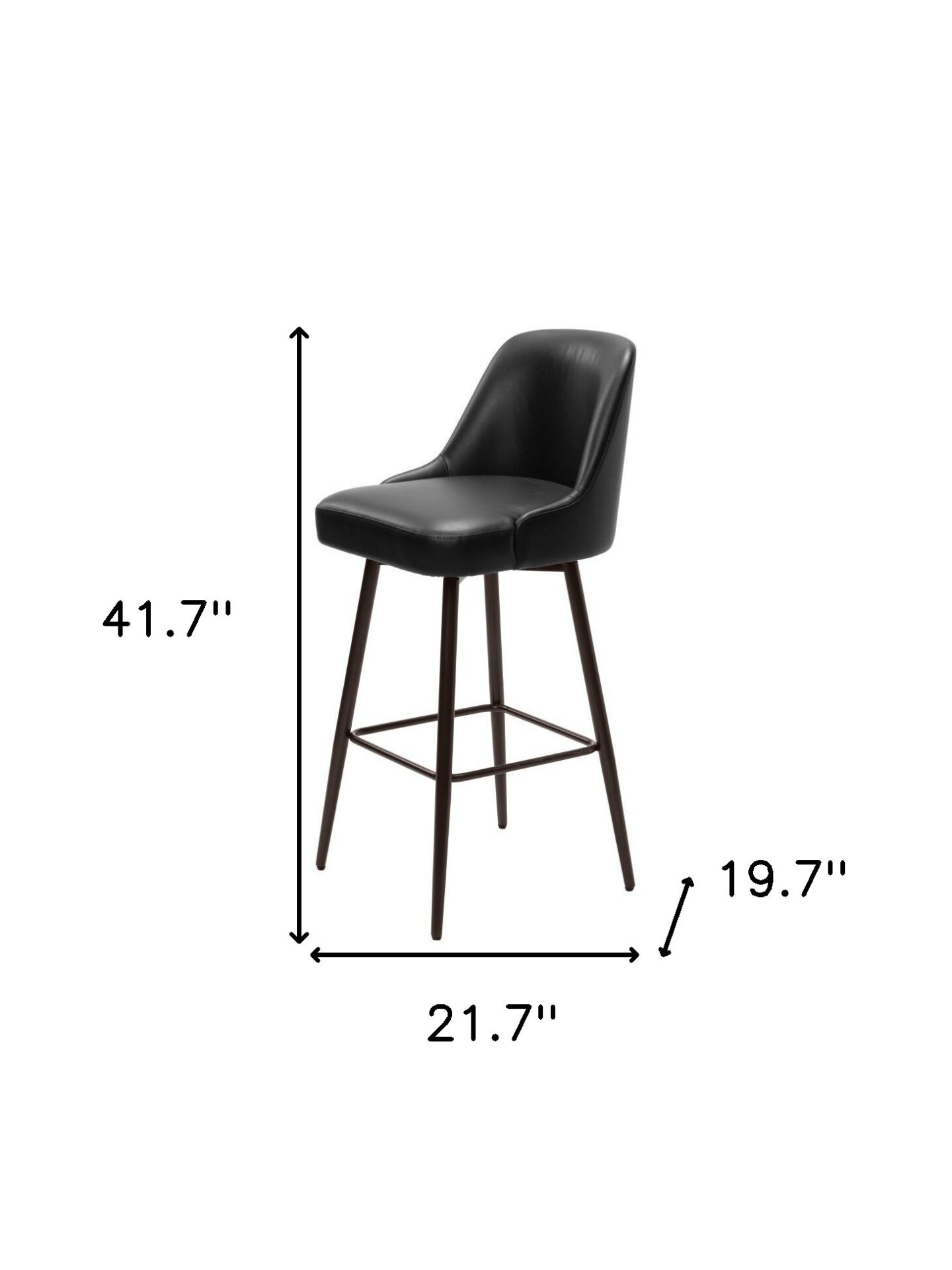 30 Inch Black and Bronze Swivel Bar Stool with Footrest 8 30 Inch Black and Bronze Swivel Bar Stool with Footrest - Image 8