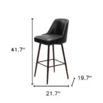 30 Inch Black and Bronze Swivel Bar Stool with Footrest 17 30 Inch Black and Bronze Swivel Bar Stool with Footrest