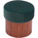 Velvet Storage Ottoman with Hidden Compartment and Wood Legs Green 9 Velvet Storage Ottoman with Hidden Compartment and Wood Legs Green