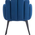 Navy Blue Velvet Dining Chairs with Armrests, Steel Frame (Set of 2) 15 Navy Blue Velvet Dining Chairs with Armrests, Steel Frame (Set of 2)