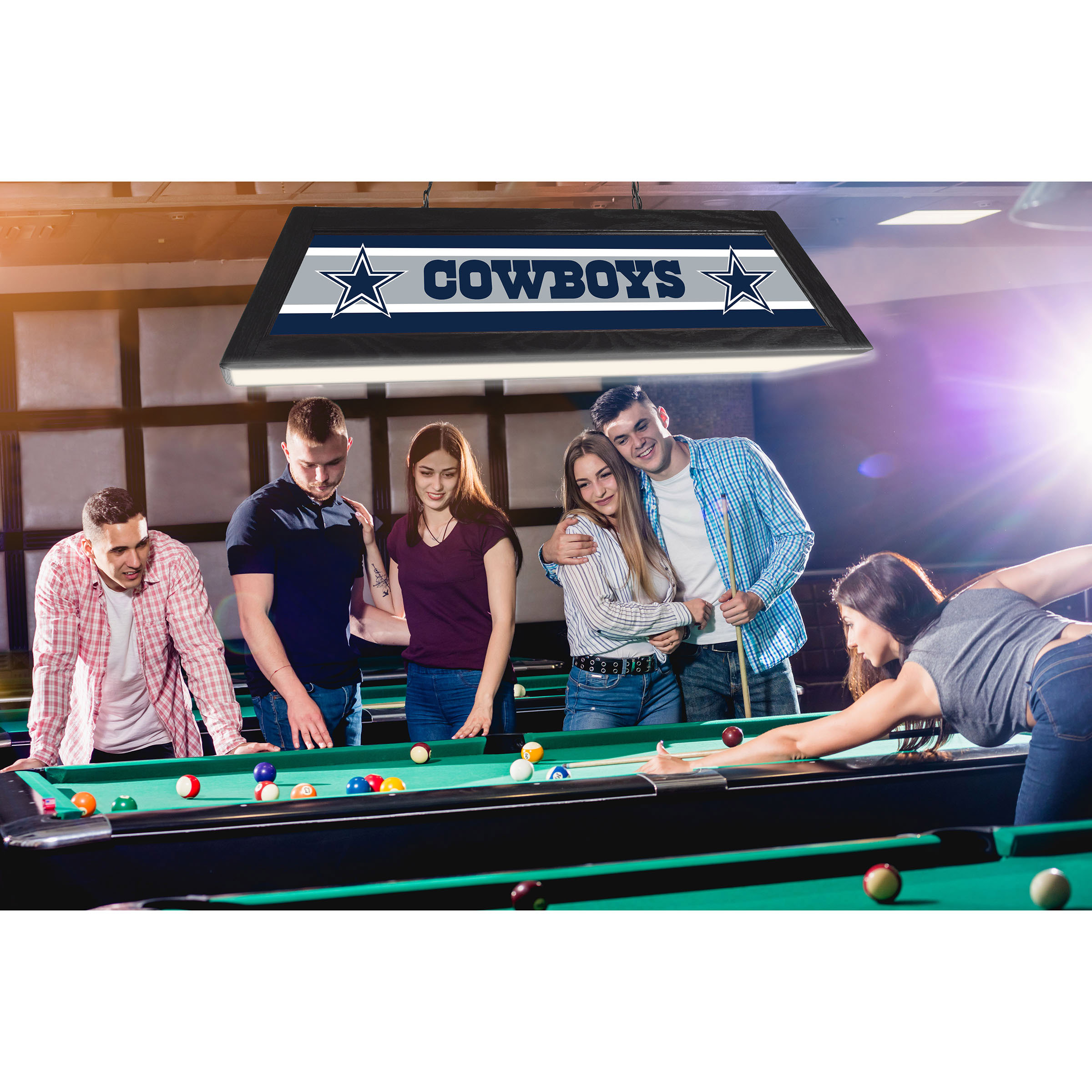 dallas cowboys 42 inch acrylic billiard lamp