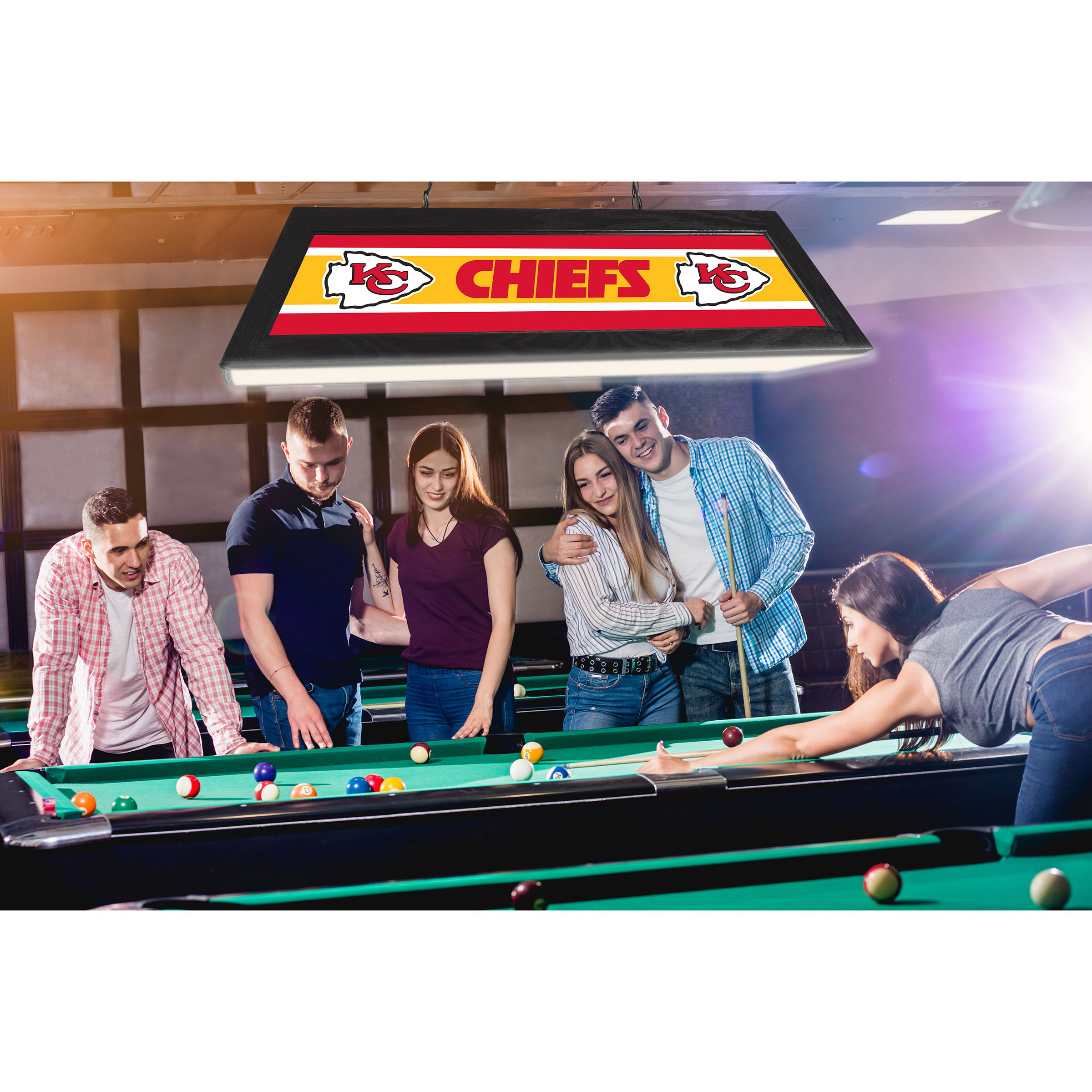 kansas city chiefs 42 inch acrylic billiard lamp kansas collection