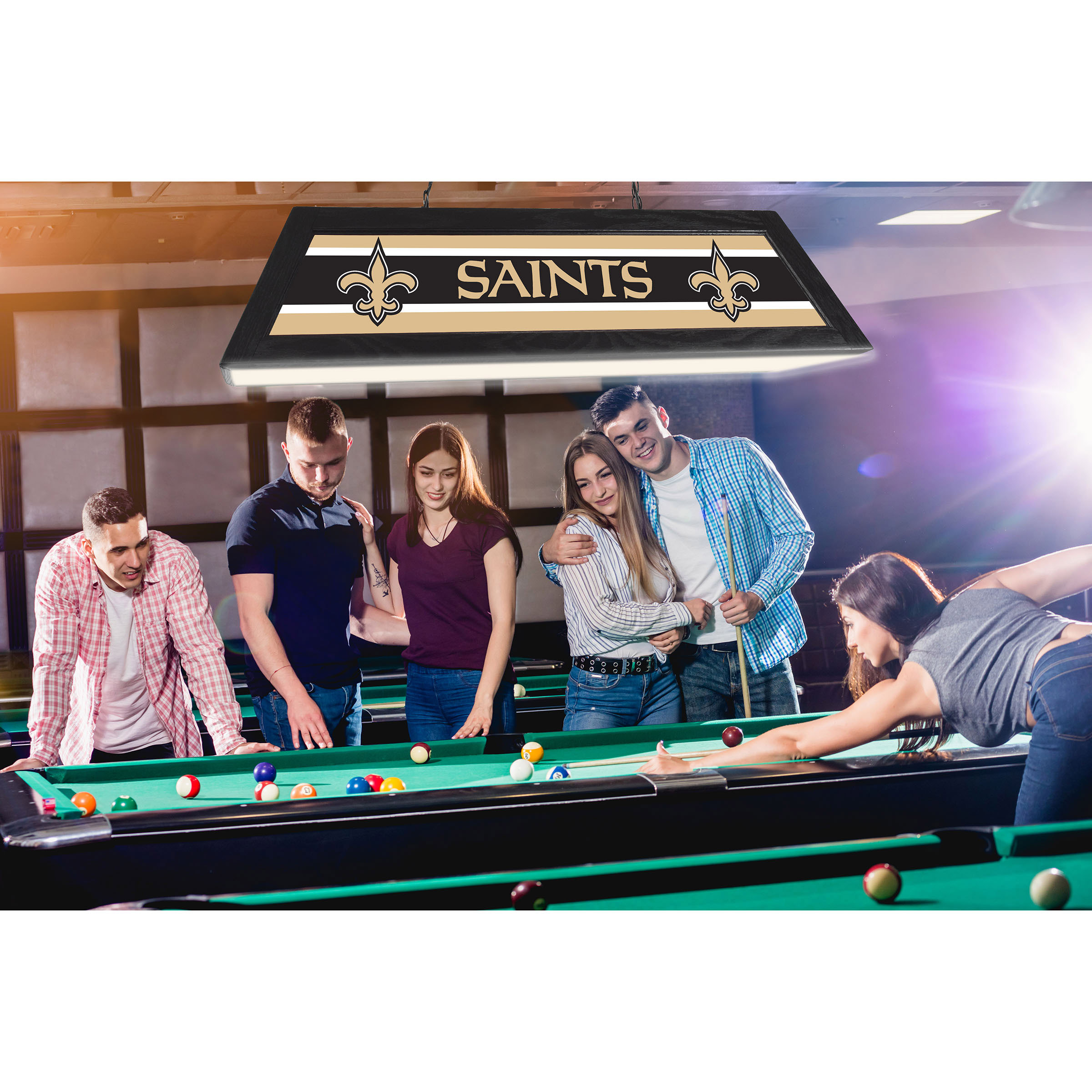 new orleans saints 42 inch acrylic billiard lamp