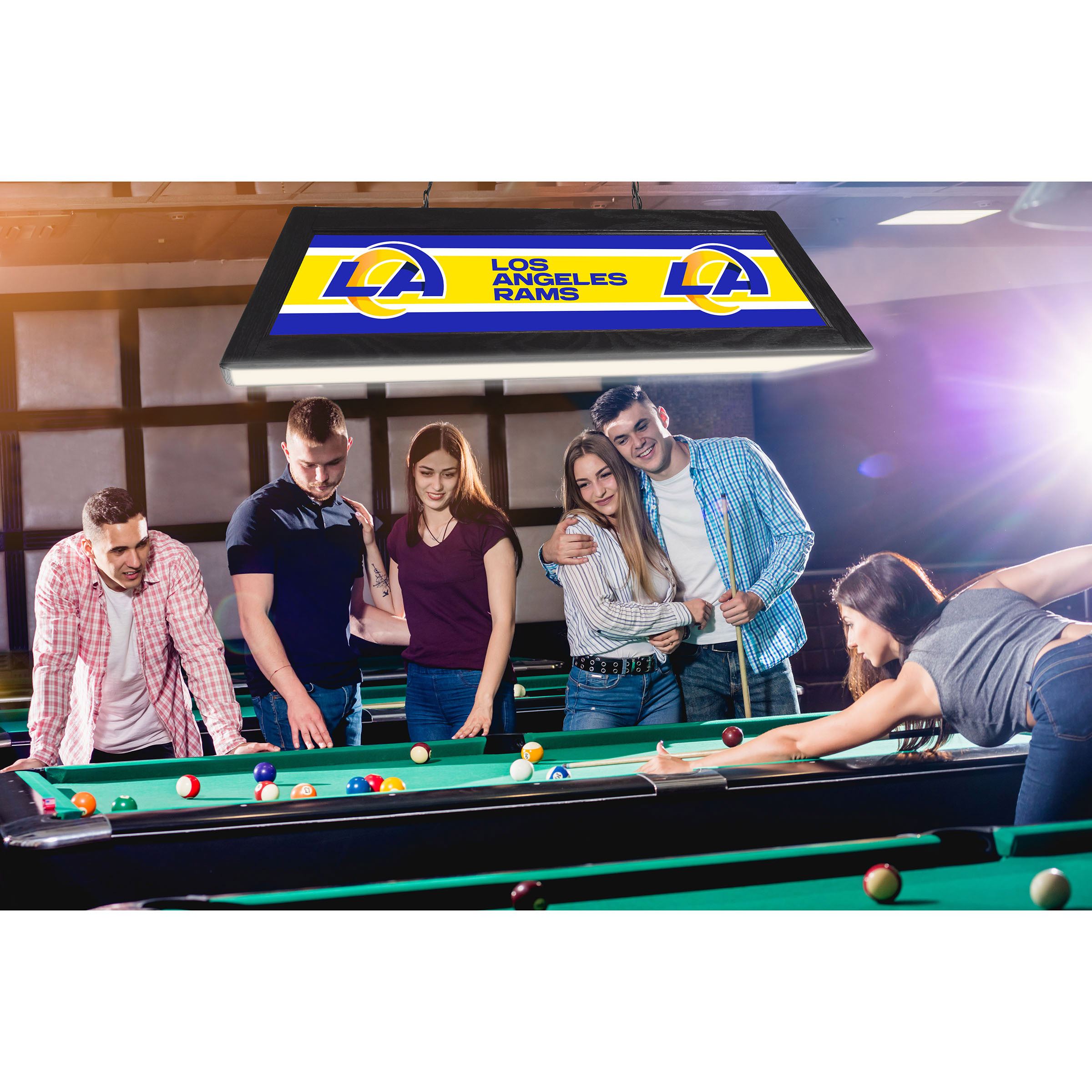 la rams 42 inch acrylic billiard lamp
