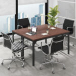 55 Inch Modern Conference Table with Sturdy Metal Frame 9 55 Inch Modern Conference Table with Sturdy Metal Frame