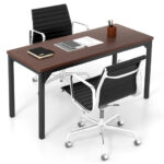 55 Inch Modern Conference Table with Sturdy Metal Frame 11 55 Inch Modern Conference Table with Sturdy Metal Frame