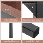 55 Inch Modern Conference Table with Sturdy Metal Frame 13 55 Inch Modern Conference Table with Sturdy Metal Frame