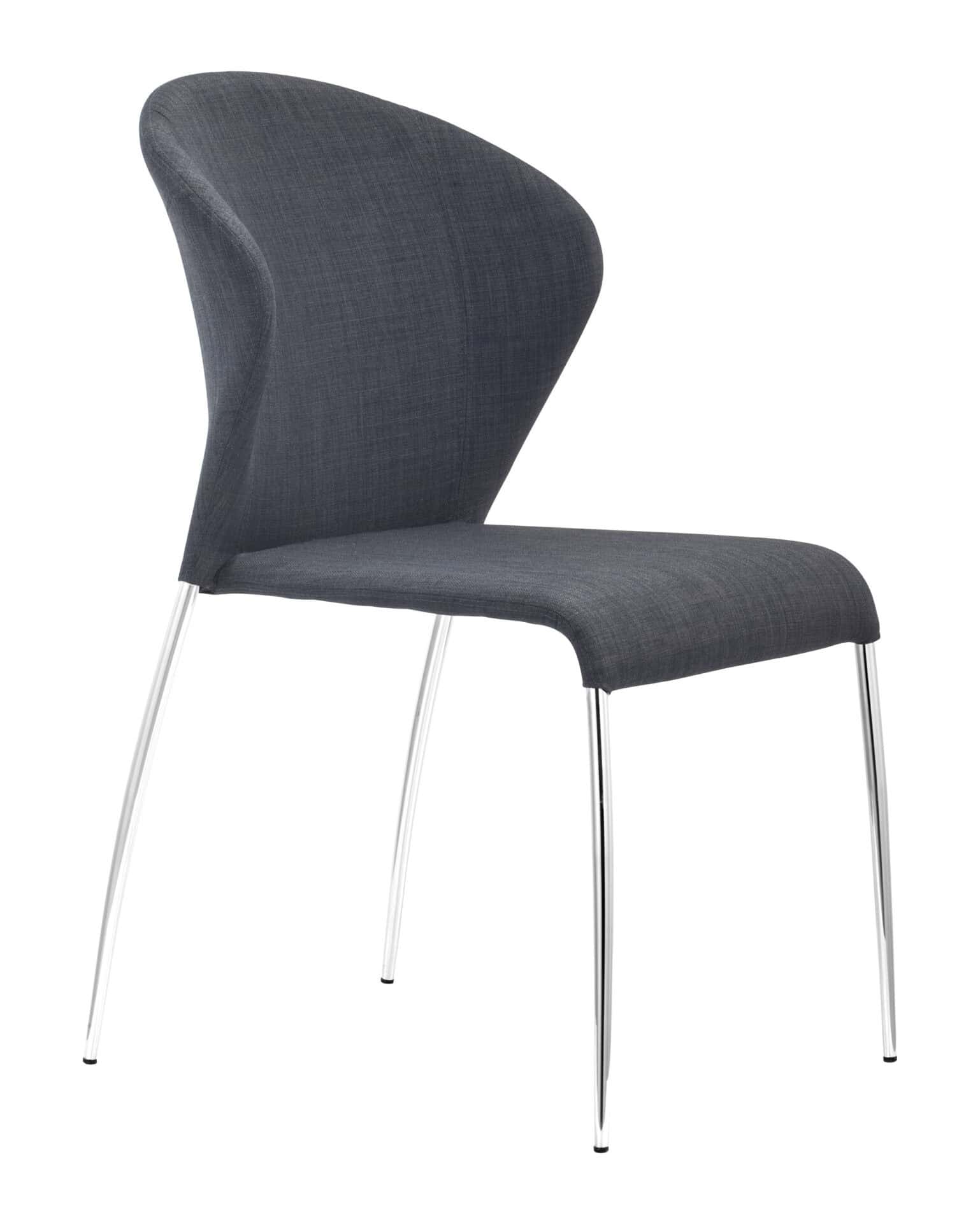Retro Stackable Dining Chairs with Chromed Steel Legs (Set of 4) 2 Retro Stackable Dining Chairs with Chromed Steel Legs (Set of 4) - Image 2