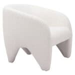 Modern White Shearling Accent Chair with Armrest Support 15 Modern White Shearling Accent Chair with Armrest Support