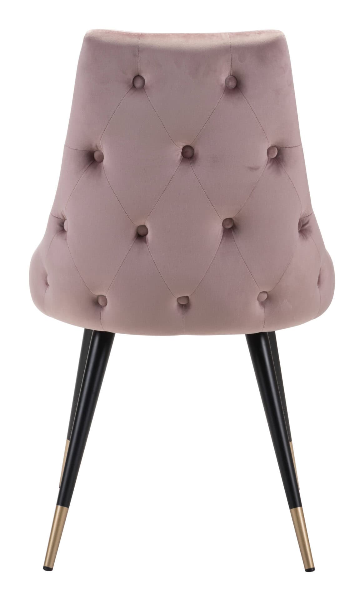 Velvet Tufted Dining Chair with Brass Legs (Set of 2) 7 Velvet Tufted Dining Chair with Brass Legs (Set of 2) - Image 7