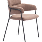Mid-Century Modern Brown Dining Chair with Armrests (Set of 2) 20 Mid-Century Modern Brown Dining Chair with Armrests (Set of 2)