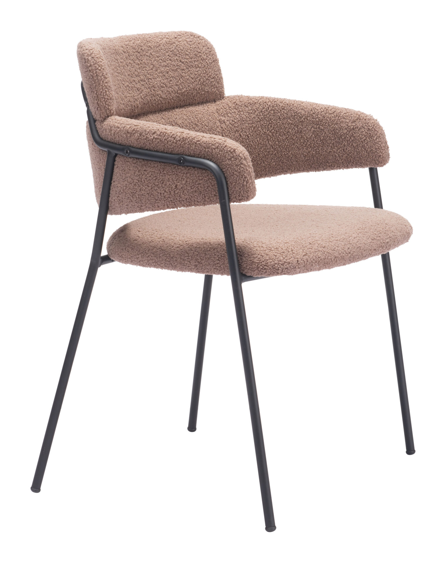 Mid-Century Modern Brown Dining Chair with Armrests (Set of 2) 9 Mid-Century Modern Brown Dining Chair with Armrests (Set of 2) - Image 9