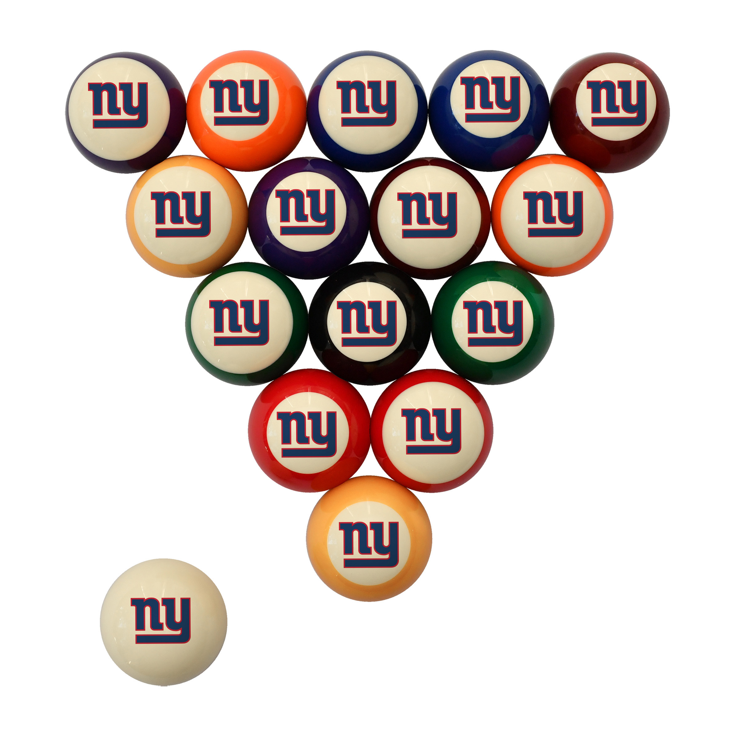 new york giants retro polyester billiard ball set officially licensed