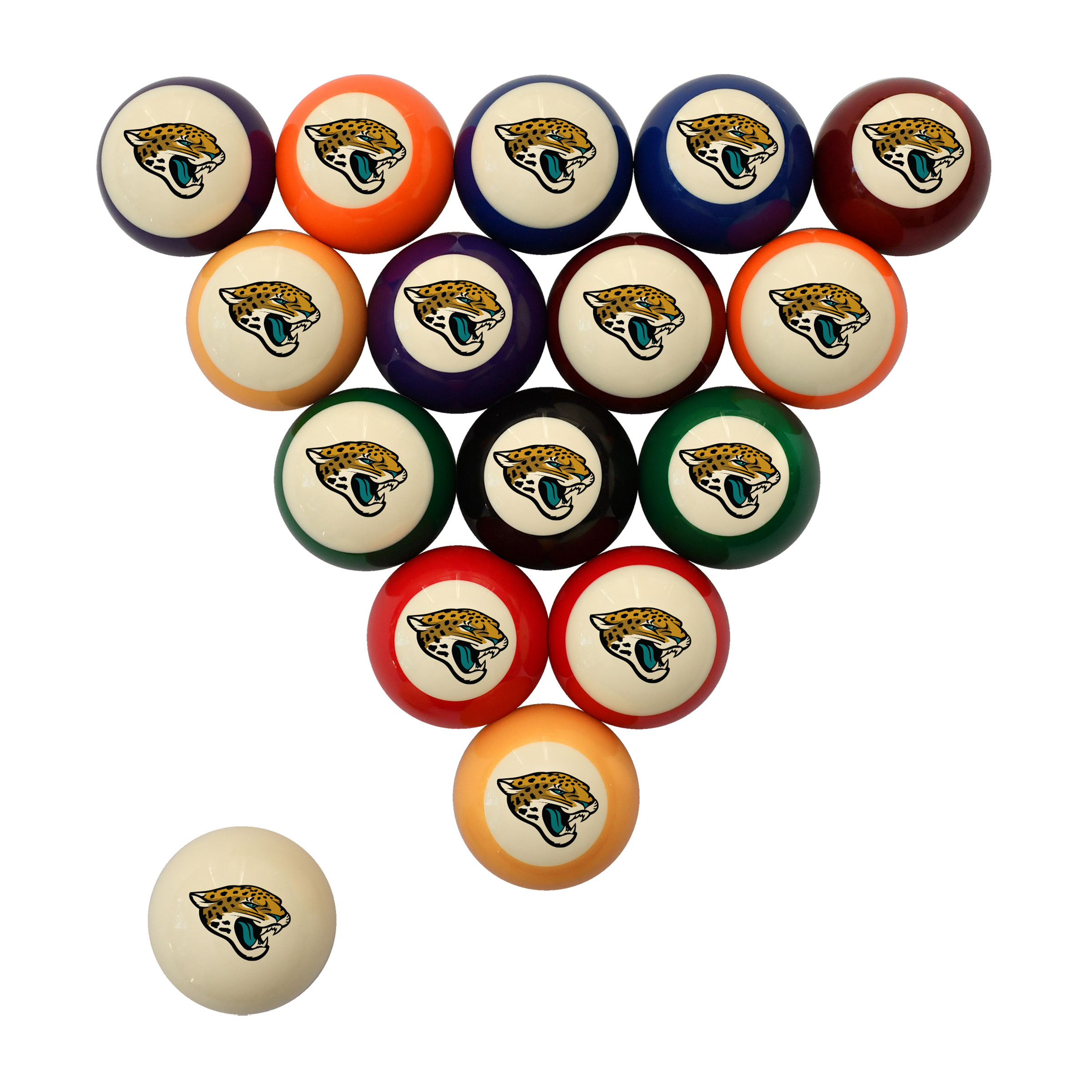 jacksonville jaguars grade a polyester retro billiard ball set