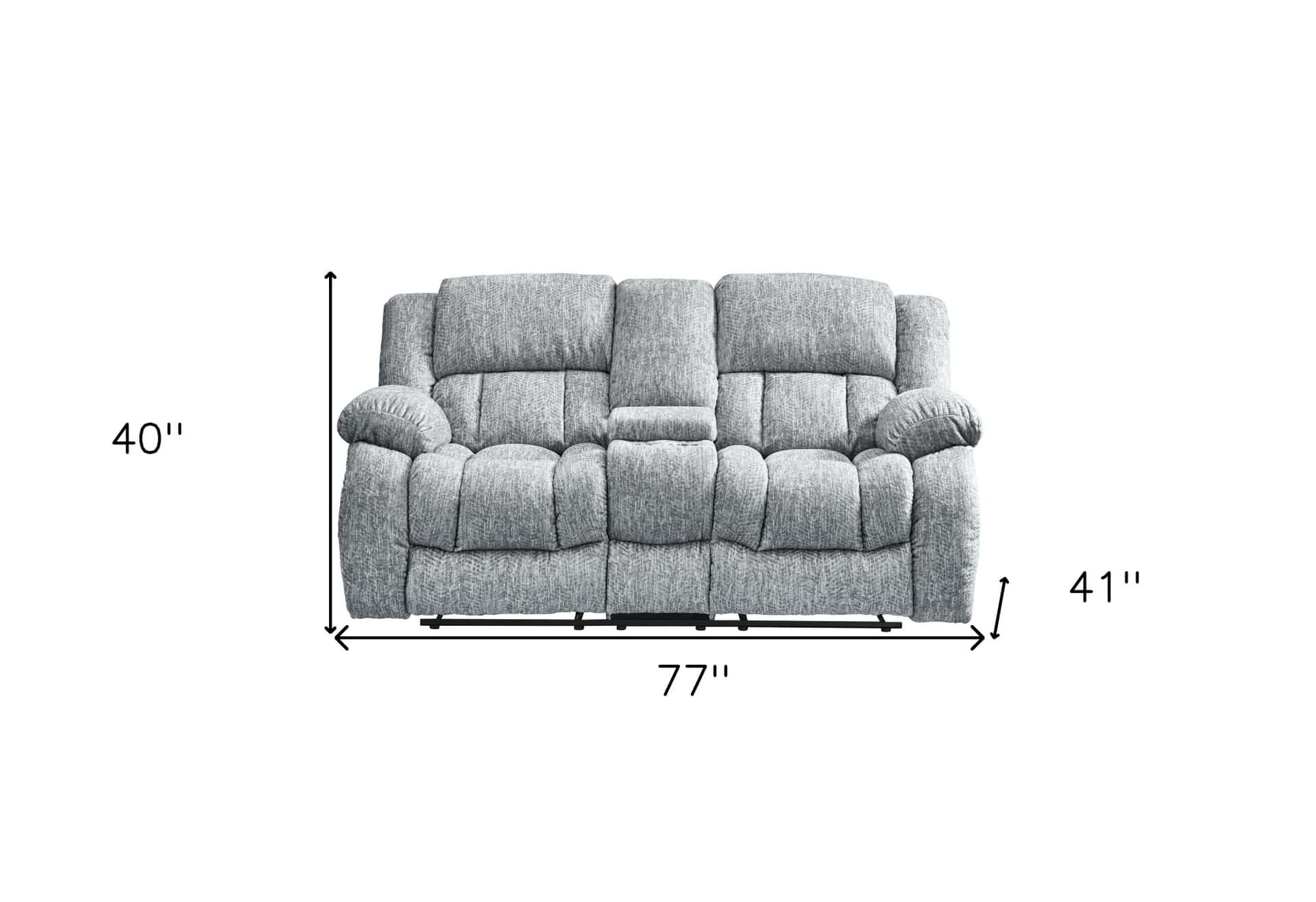 Light Gray Manual Reclining Loveseat With Storage and Cup Holders 18 Light Gray Manual Reclining Loveseat With Storage and Cup Holders
