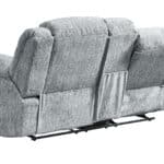 Light Gray Manual Reclining Loveseat With Storage and Cup Holders