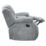 Light Gray Manual Reclining Loveseat With Storage and Cup Holders