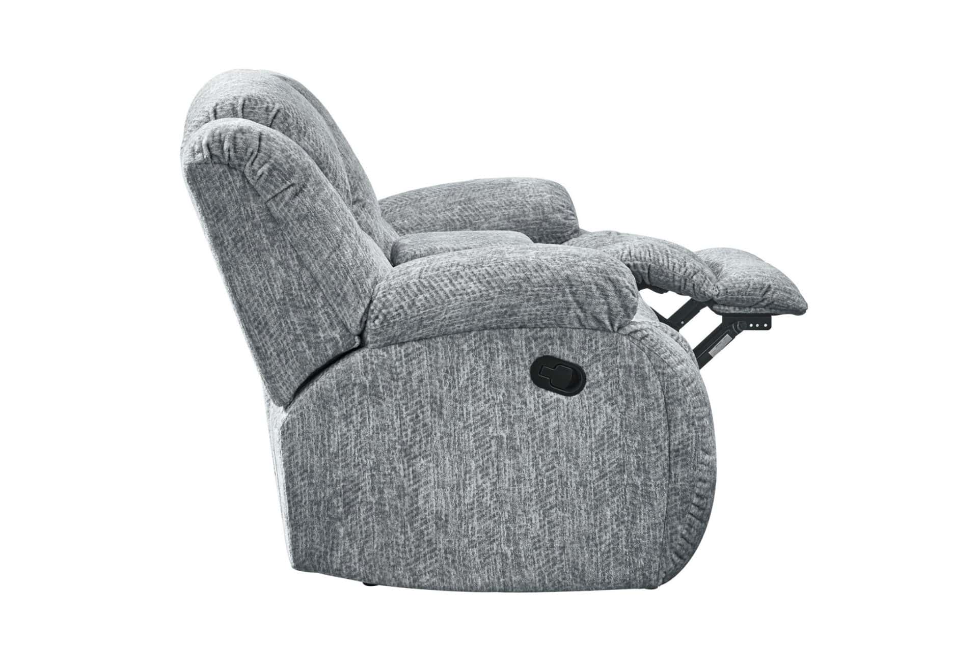 Light Gray Manual Reclining Loveseat With Storage and Cup Holders 7 Light Gray Manual Reclining Loveseat With Storage and Cup Holders - Image 7