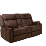 Dark Brown Manual Reclining Loveseat With Storage and Console 12 Dark Brown Manual Reclining Loveseat With Storage and Console