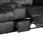 Dark Gray Microfiber Reclining Loveseat With Storage and Cup Holders 14 Dark Gray Microfiber Reclining Loveseat With Storage and Cup Holders