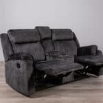 Dark Gray Microfiber Reclining Loveseat With Storage and Cup Holders 17 Dark Gray Microfiber Reclining Loveseat With Storage and Cup Holders