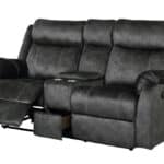 Dark Gray Microfiber Reclining Loveseat With Storage and Cup Holders 13 Dark Gray Microfiber Reclining Loveseat With Storage and Cup Holders
