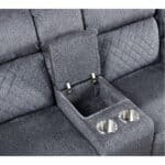 Gray and Black Reclining Loveseat With Storage and Cup Holders 16 Gray and Black Reclining Loveseat With Storage and Cup Holders