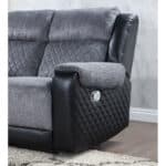 Gray and Black Reclining Loveseat With Storage and Cup Holders 17 Gray and Black Reclining Loveseat With Storage and Cup Holders