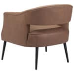 Vintage Brown Boho Faux Leather Accent Chair with Steel Legs 15 Vintage Brown Boho Faux Leather Accent Chair with Steel Legs
