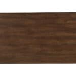 Burnished Dark Oak Rubberwood Farmhouse Trestle Dining Table 11 Burnished Dark Oak Rubberwood Farmhouse Trestle Dining Table
