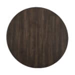 Round Farmhouse Dining Table Burnished Dark Oak Rubberwood Veneer 11 Round Farmhouse Dining Table Burnished Dark Oak Rubberwood Veneer