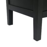Black Distressed Four-Door Sideboard with Shelves and Storage 8 Black Distressed Four-Door Sideboard with Shelves and Storage