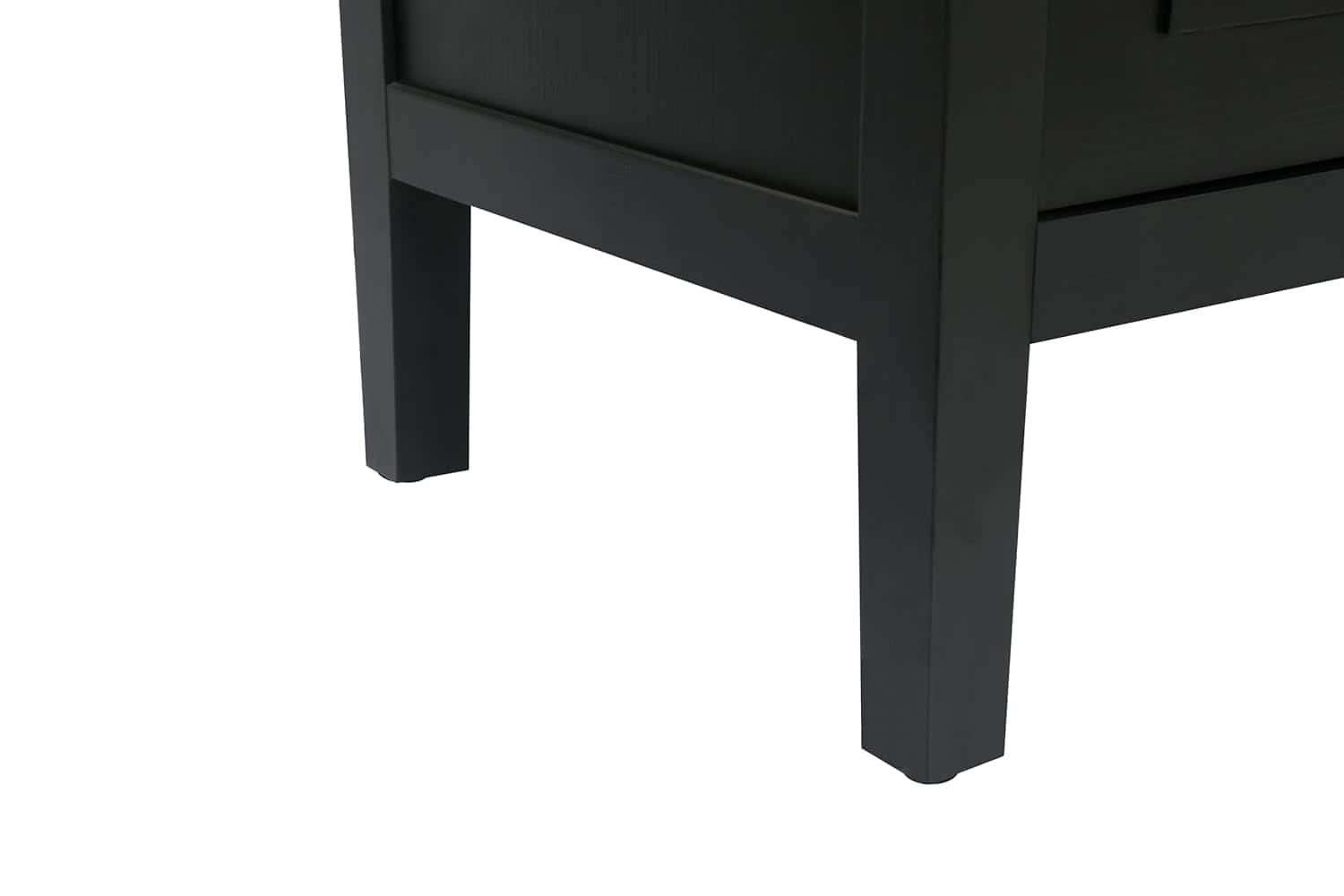Black Distressed Four-Door Sideboard with Shelves and Storage 3 Black Distressed Four-Door Sideboard with Shelves and Storage - Image 3